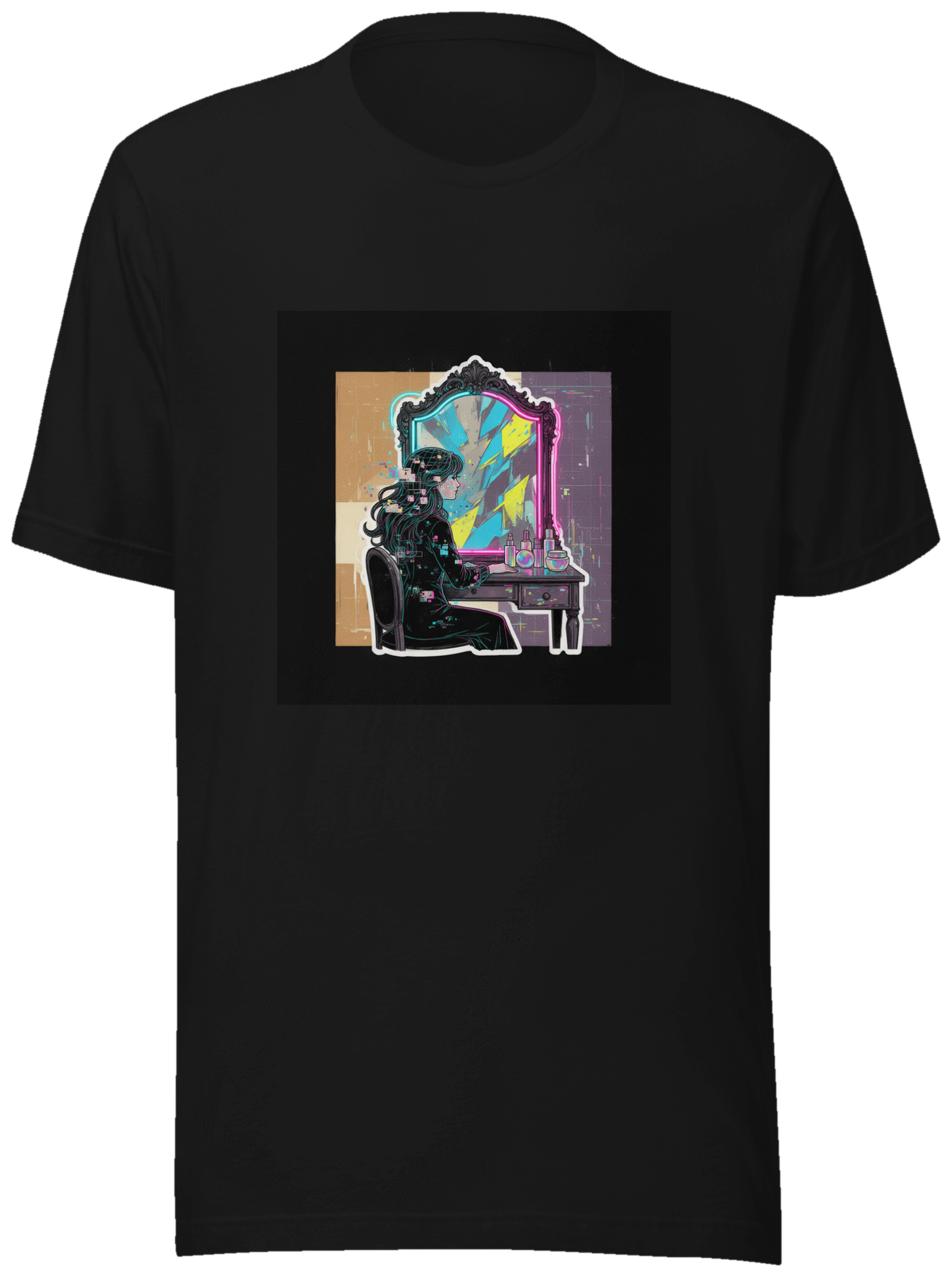 Neon Intimacy — Cyberpunk × La Toilette (Toulouse-Lautrec) on a tee