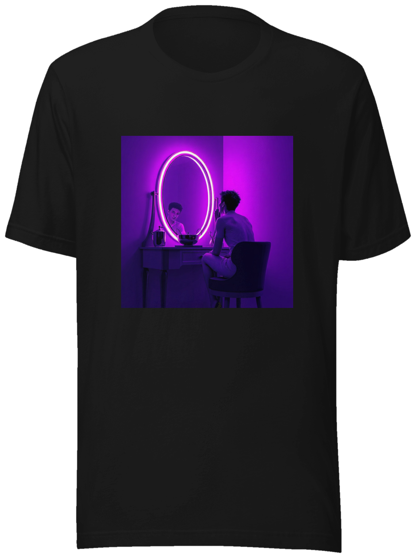 Neon Intimacy — Cyberpunk × La Toilette (Toulouse-Lautrec) on a tee