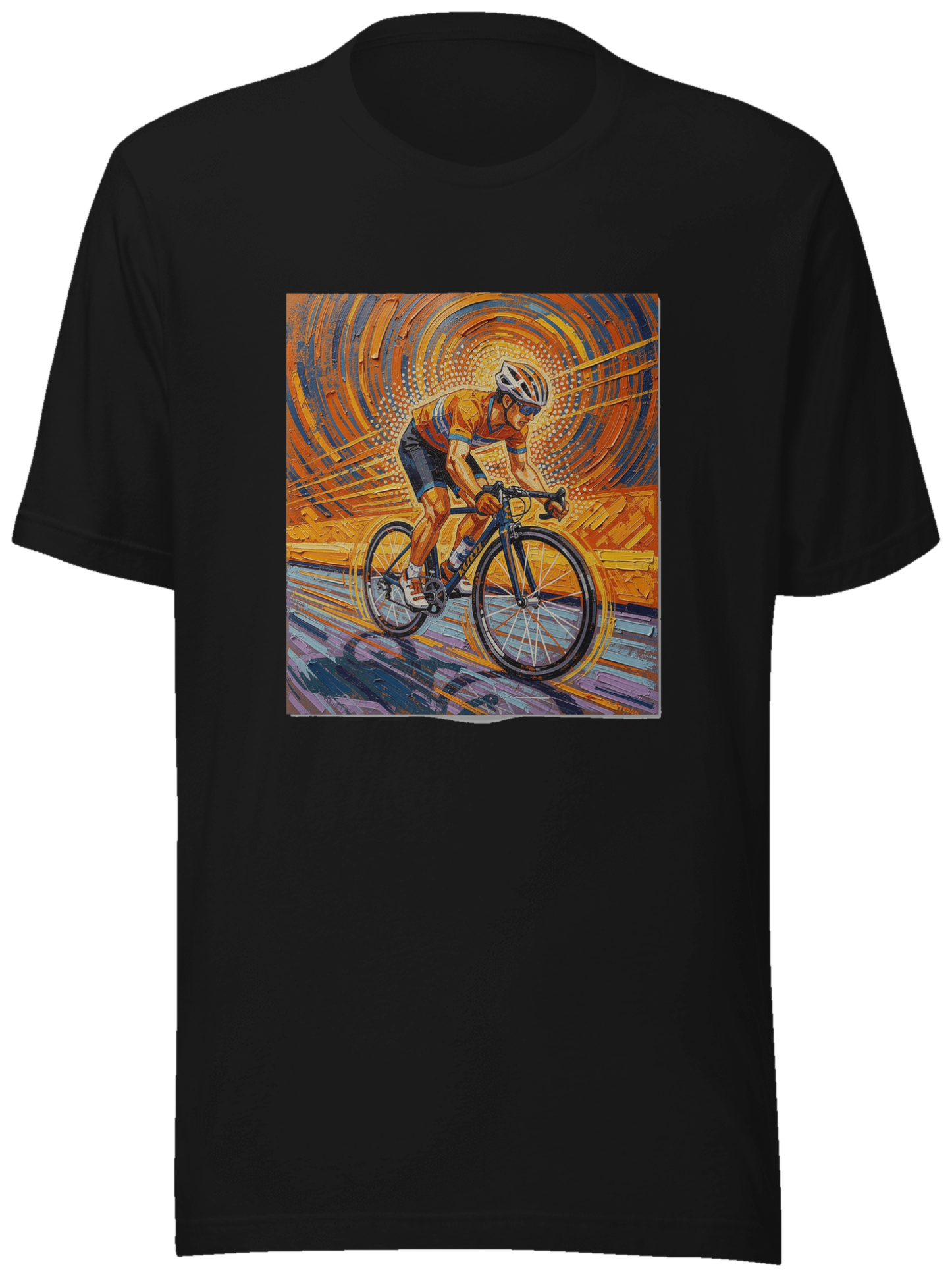 Cyclone of Motion — Vincent van Gogh × peloton on a tee