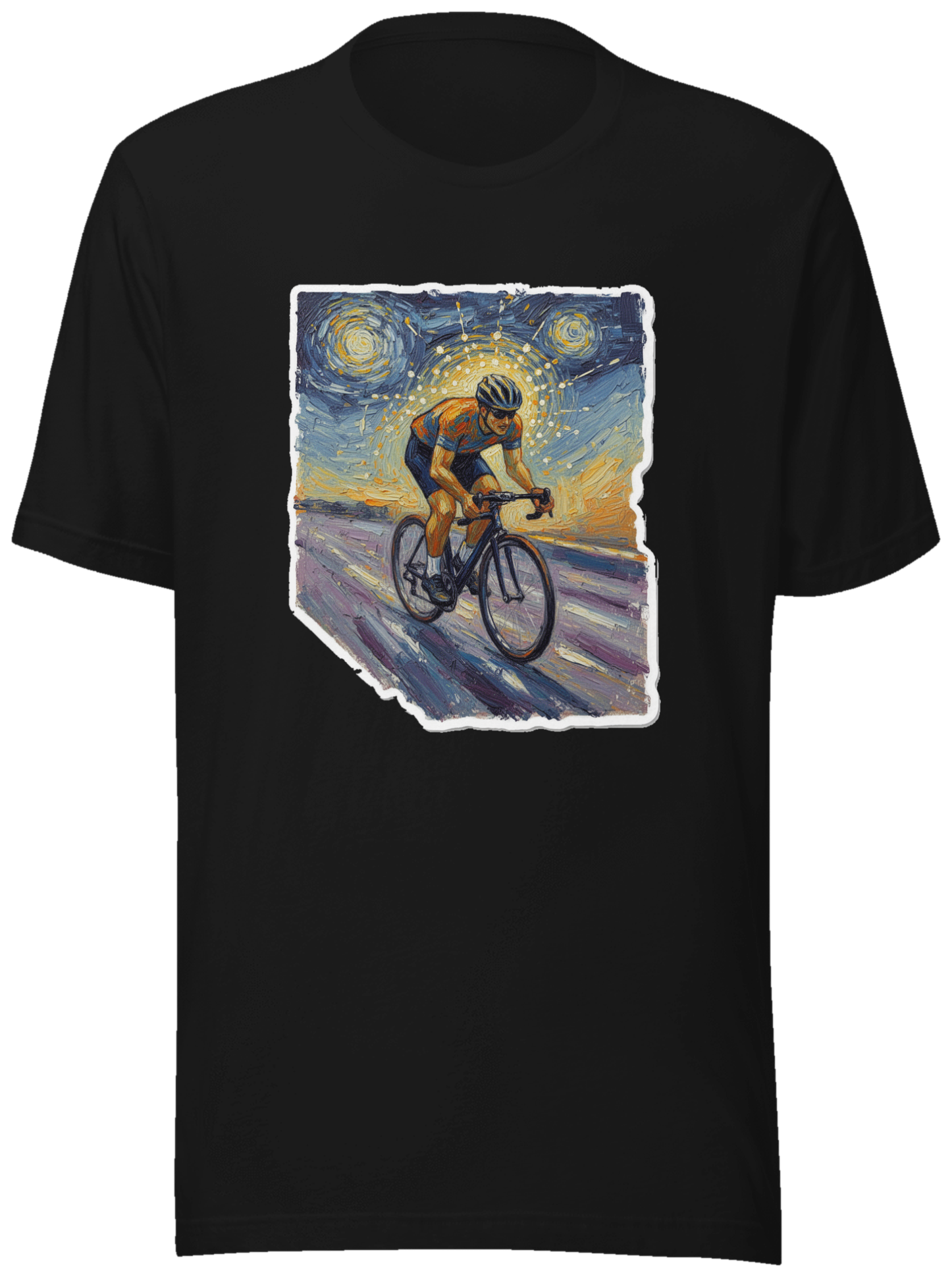 Cyclone of Motion — Vincent van Gogh × peloton on a tee